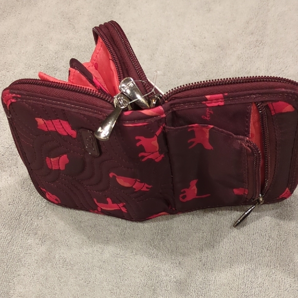 Lug Splits Compact RFID Wallet - Cats Orchid - NWT - Picture 11 of 12